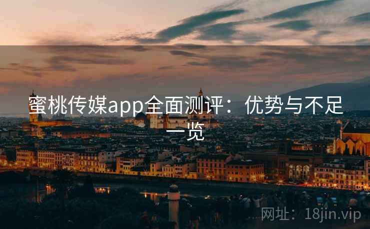 蜜桃传媒app全面测评：优势与不足一览  第2张