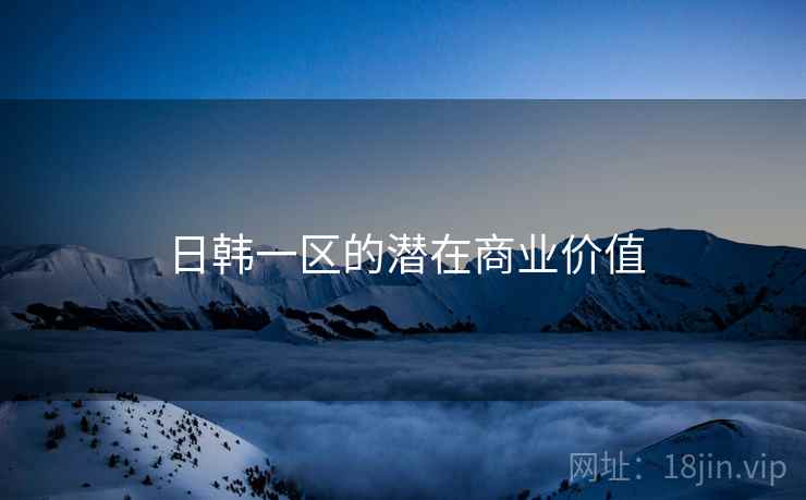 日韩一区的潜在商业价值  第2张