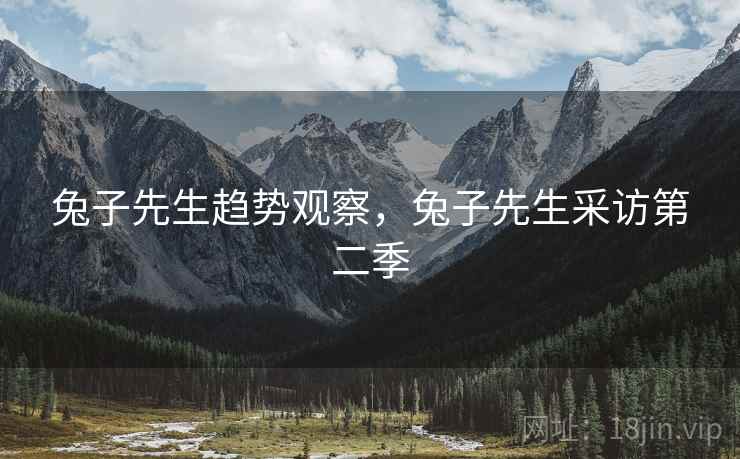 兔子先生趋势观察，兔子先生采访第二季  第2张