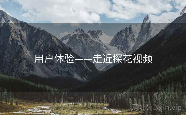 用户体验——走近探花视频  第1张