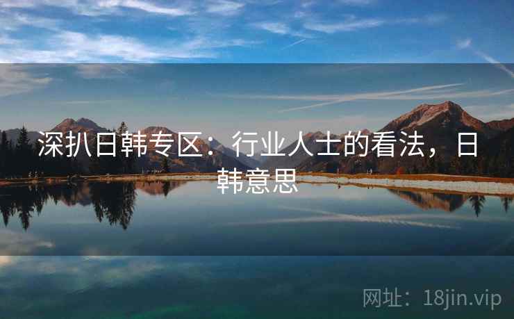 深扒日韩专区：行业人士的看法，日韩意思  第1张