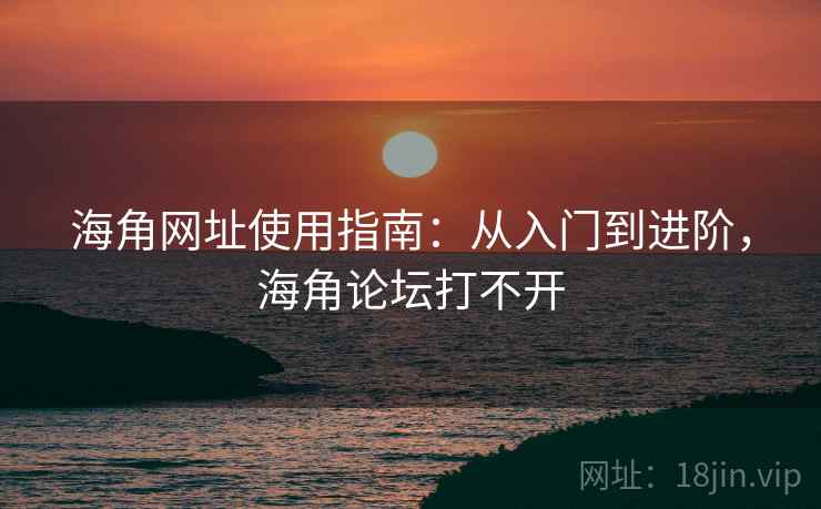 海角网址使用指南：从入门到进阶，海角论坛打不开  第2张